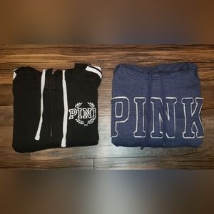 2 VS PINK hoodies sz L